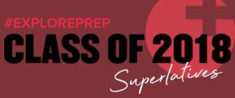 red background with following text: "#ExplorePrEP Class of 2018 Superlatives" Sex Positive logo in background